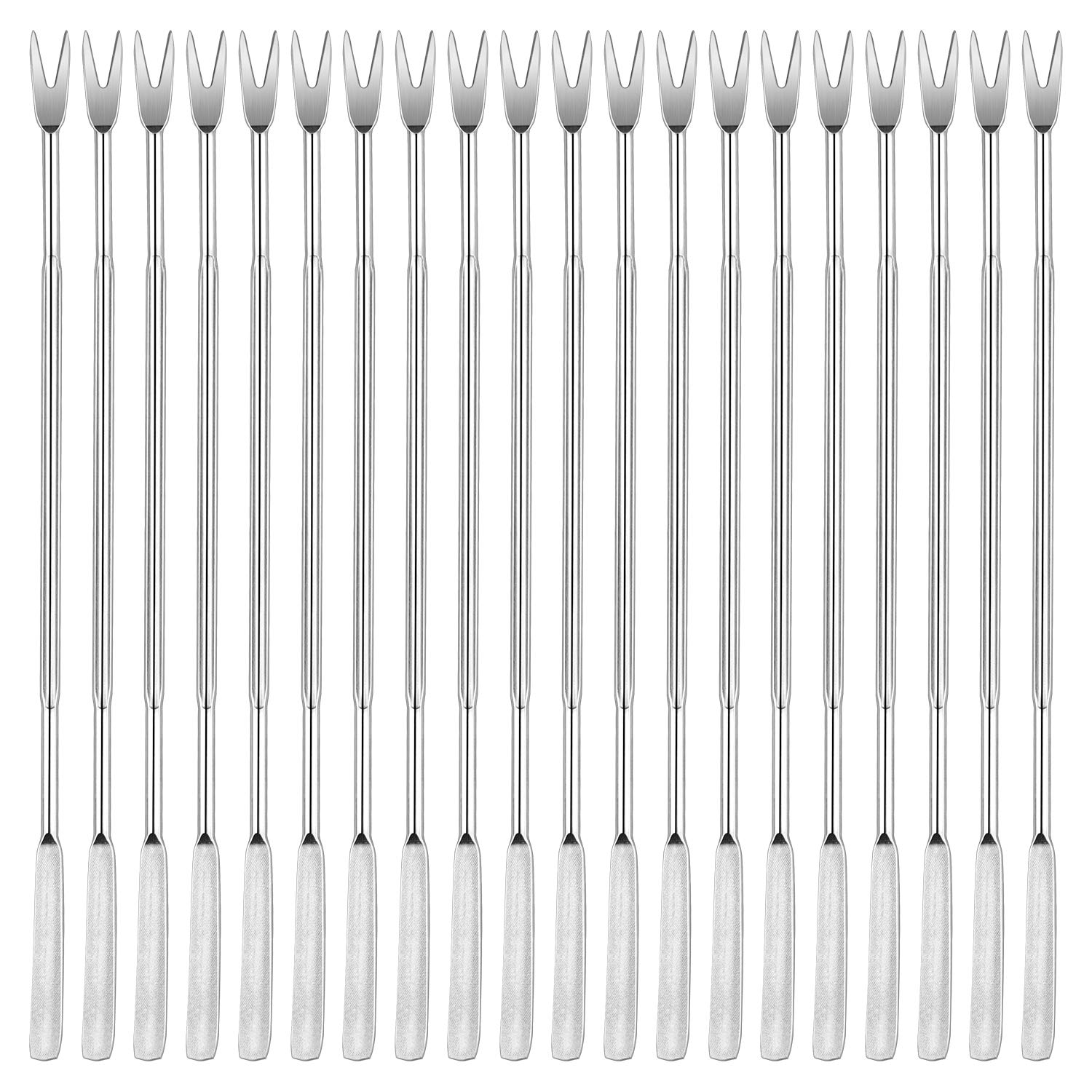 Photo 1 of 20 Pieces Stainless Steel Seafood Forks Picks- Silver