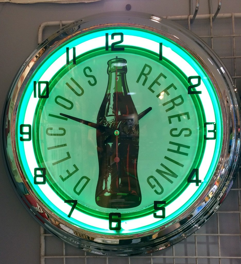 Delicious Refreshing B00w3fz0nc コカコーラ アメリカ雑貨 掛け時計 Cola ネオン時計 Neon Clock Coca 置き時計掛け時計 大量入荷 Rumble Media