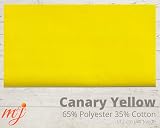 M & J Plain Canary Yellow Polycotton Fabric 44/112cm Wide 1 Metre view 2