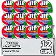 JIF To Go Creamy Peanut Butter 12 Cups Count (Chocolatto Tradmark Box Included)