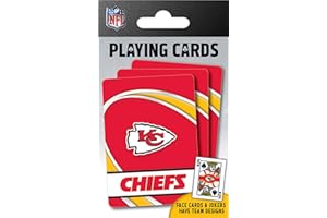 MasterPieces - NFL Playing Cards, Officially Licensed Kansas City Chiefs Football Deck, Family Games for Adults and Kids, Standard Index