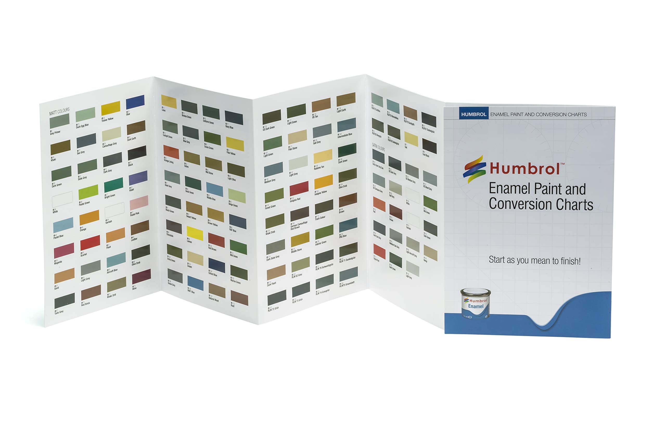 Humbrol P1158 Colour Chart Enamel Colour Chart with Hi-Spec Printing