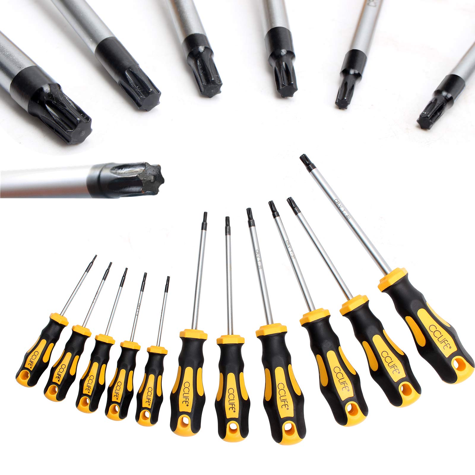 11 pcs T-Star Torx Screwdriver Set T6-T40