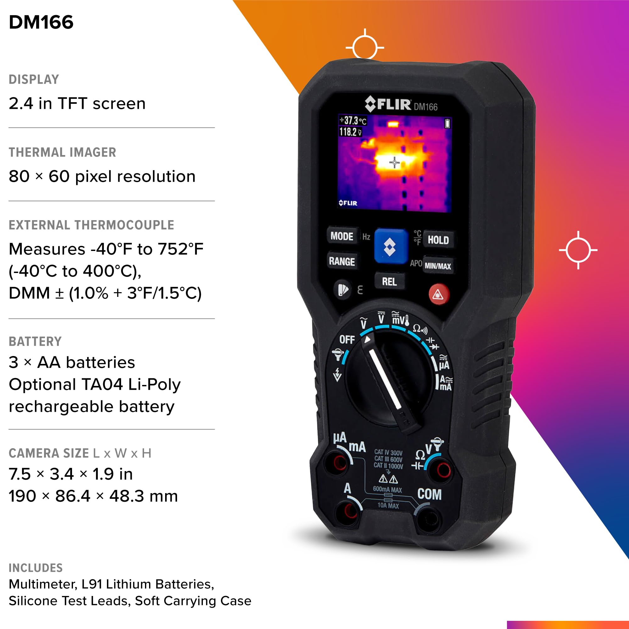 Mua FLIR DM166 Digital MultiMeter With BuiltIn Thermal Camera for