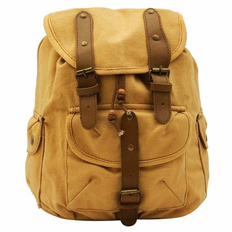 The House Of Tara Canvas Backpack (Beige)