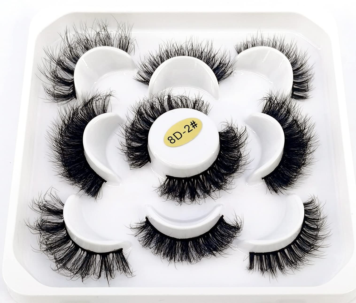 HBZGTLAD new 5 Pairs 25 mm 3d Mink Lashes Bulk Faux
