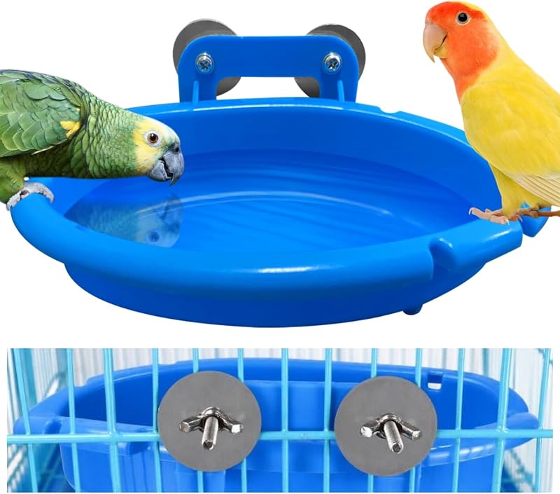 cakefly Bird Bath Tub for Small Birds Budgie Parrot Cage Cage Accessories