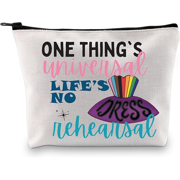 LEVLO The Prom Musical Kosmetiktasche – Make-up-Tasche Mit Reißverschluss, Baumwoll-Leinen