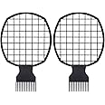 Leinuosen Twist Comb Curl Comb, 2 Pieces Afro Curl Twist Brush Tool for Natural and Coiled Hair (Black)