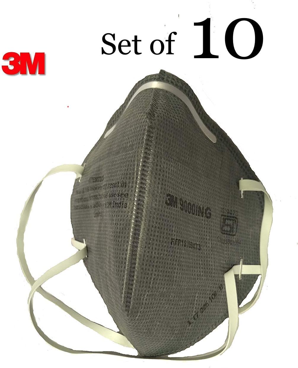 3M mask for pollution, respiratory anti pollution mouth mask for dust with activated carbon different from n95 mask, disposable filters 80% of airborne flu particles class ISI approved. (4)