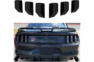 WildWell Mustang Tail Light Covers for Ford Mustang GT Shelby GT350 V6 V8 EcoBoost 2015 2016 2017 Smoked Black