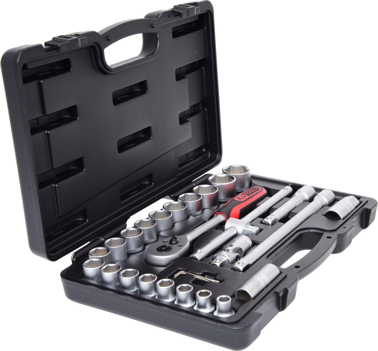 KS Tools 917.0728 1/2" CLASSIC socket set, 28 pcs, Rot, Schwarz, 28-tlg - Image 3