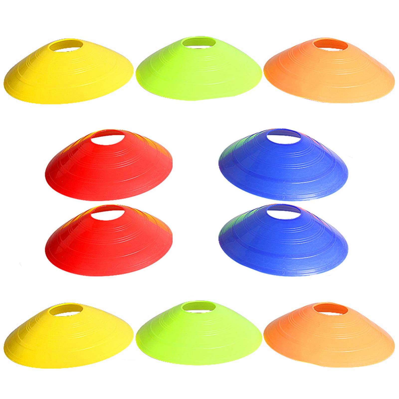 Fengshunte 10 Pcs Football Training Obstacle Logo Plate Obstacle Marking Discs Marking Signpost Roadblocks Soccer Training Supplies Multi-Color