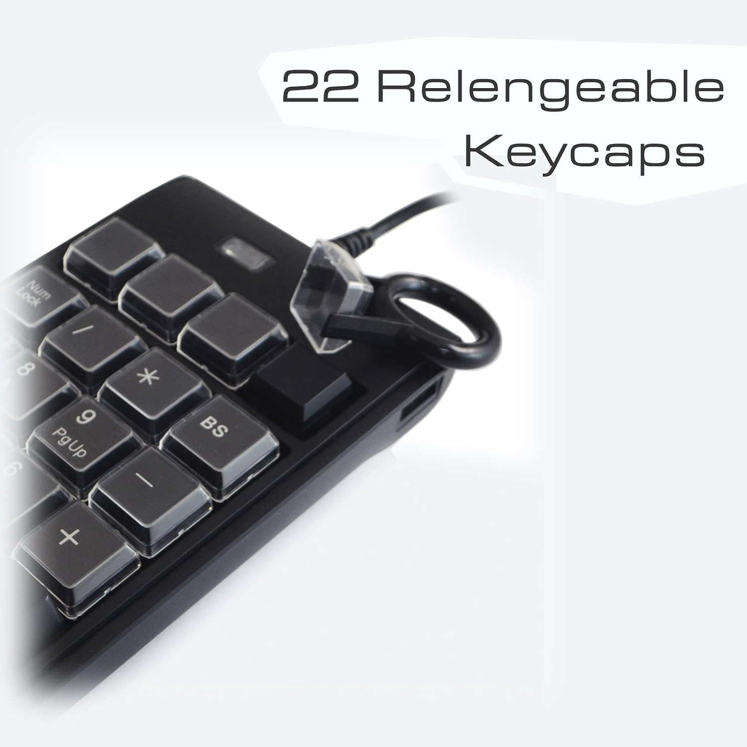 ELSRA USB Wired Macro Numeric Keypad with 26 Programmable Keys, 2 USB Hub for Windows Laptop and Desktop PK-2068 - Image 4