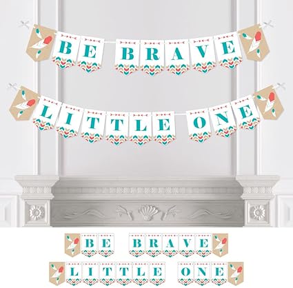 Amazon Com Big Dot Of Happiness Be Brave Little One Boho Tribal