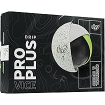 【新品未使用】VICEGOLF ヴァイスゴルフ PRO PLUS DRIP Vice Pro Plus Golf Balls (2025 Model) (Lime/Black Drip