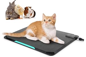 Petace Outdoor Heated Pad for Small Animals, Anti-Bite & Waterproof Cat Heating Pad, Indoor Pet Warmer for Cat Houses/Rabbit 