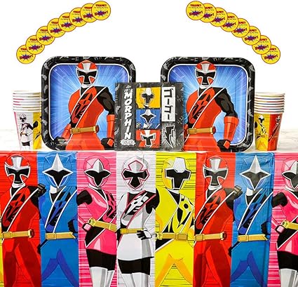 Amazon Com Power Rangers Ninja Steel Birthday Party Supplies Pack