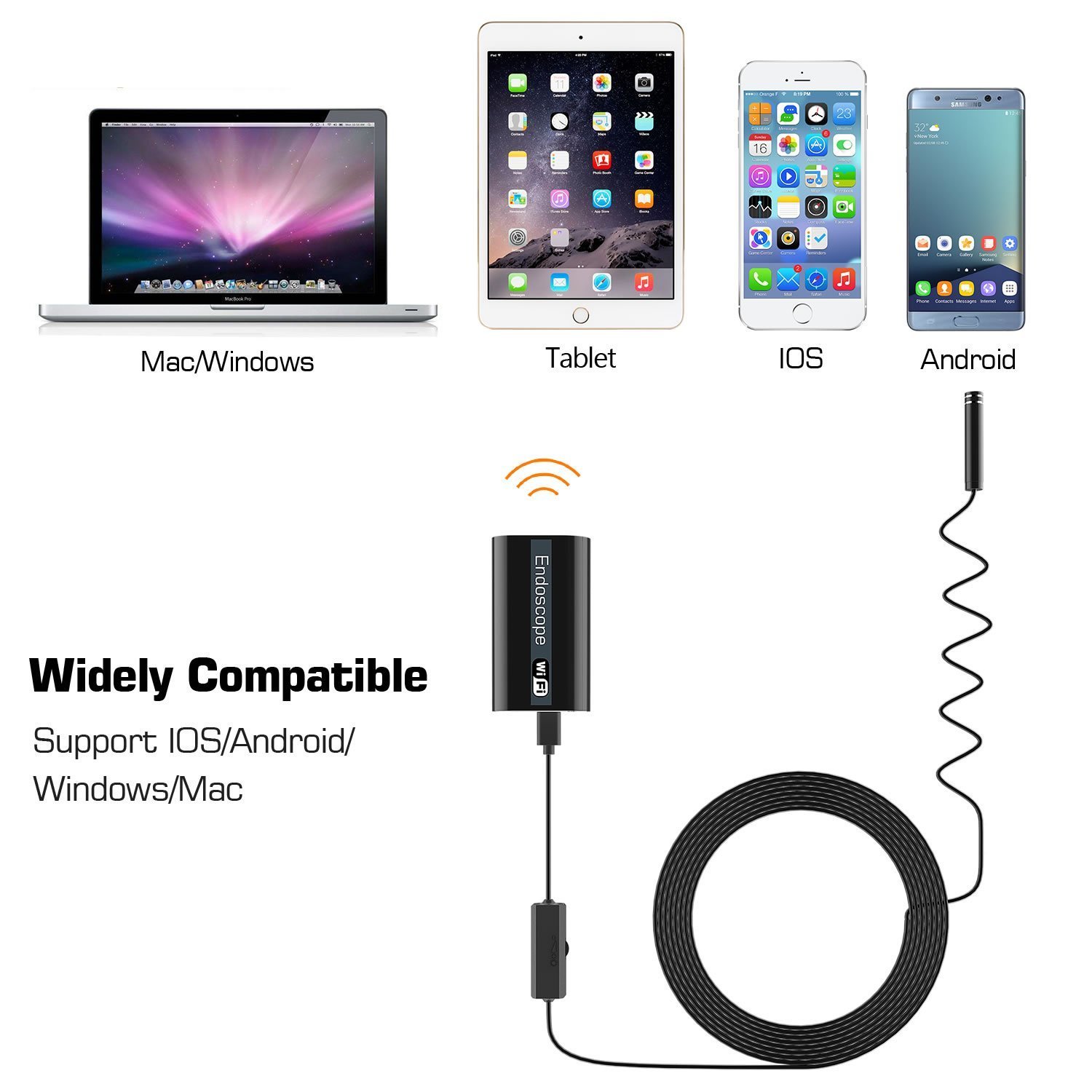 Endoscope Borescope Inspection Camera Snake Camera Wireless WiFi