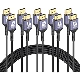 ZeniKon Thin HDMI Cable 6.6FT 8K Slim HDMI Cable 5-Pack | Flexible HDMI 2.1 Cord Supports 8K@60Hz, 4K@60Hz, 48Gbps, Dynamic HDR, 3D for Laptop, HDTV, Monitor, Projector, PS5/PS4, Xbox