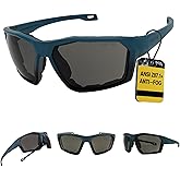 SOL PRO Anti-Fog Motorcycle Riding Glasses, Safety Eyewear, Wrap Around, Foam Padding, Dustproof Windproof, For Men Women