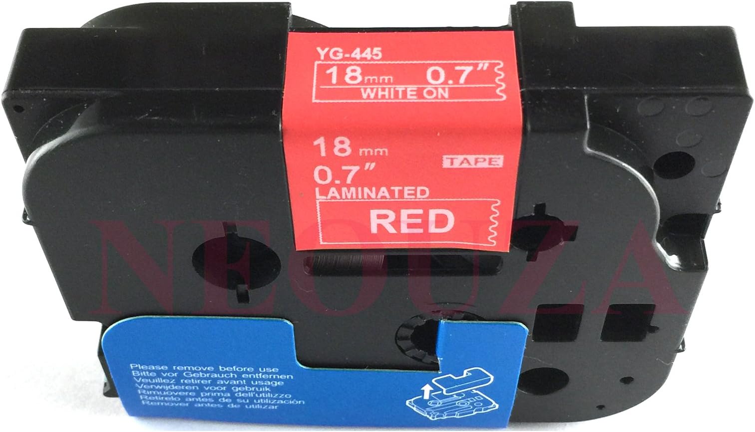 White on Red Label Tape Compatible for Brother TZ 445 TZe 445 18mm P-Touch 8m