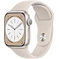 Apple Watch Series 8 (GPS, 41MM) - Starlight Aluminum Case with Starlight Sport Band M/L (Renewed Premium)