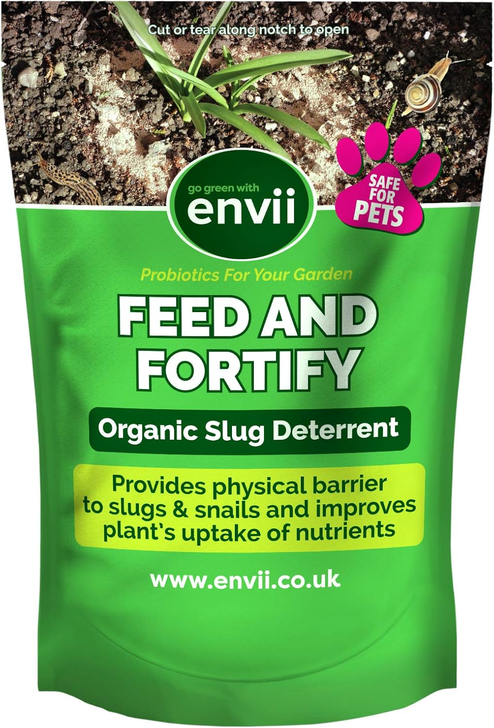 envii Feed & Fortify Organic Slug and Snail Repellent That Improves