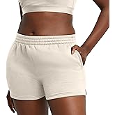 Hanes Womens Originals Sweat Shorts, Heavyweight Fleece Shorts, Shorts with Pockets, 2"