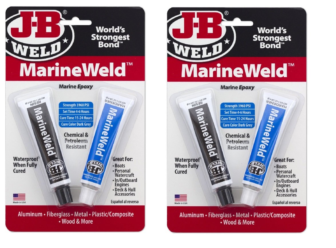 JB Weld Marine Epoxy MarineWeld Two Part Bonding Metal Fiberglass Glue