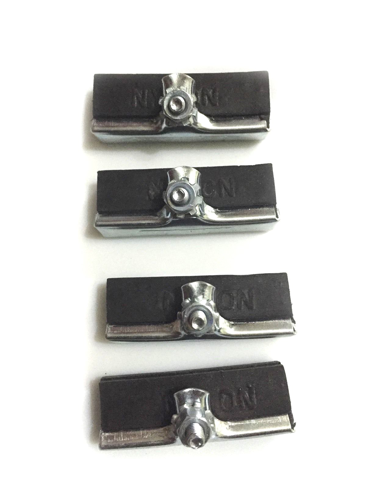 eRadius 4 x Rod Brake Blocks Pads Angle Sided Vintage Raleigh Rodster Bike Bicycle Silver