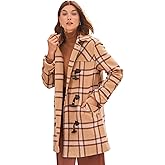 Jessica London Women's Plus Size Hooded Toggle Wool Coat