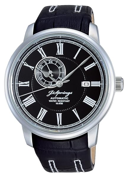 J. Springs Herren-Armbanduhr XL Classic Automatic Analog Automatik Leder BEG001