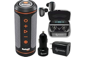 Wearable4U - Bushnell Wingman 2 GPS Golf Speaker with Black Earbuds - Wall/Car Adapters Bundle