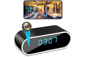 braosusner Clock Hidden Camera HD 1080P WiFi Wireless Spy Camera Surveillance Security Nanny Cams for Home/Office/Indoor