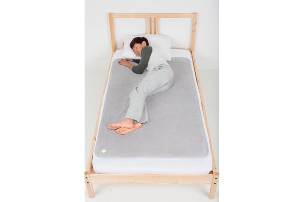 PeapodMats Bedwetting Waterproof Bed Mat, Reusable 3x5 Light Gray | Washable reusable bed mat for bedwetting, incontinence, k
