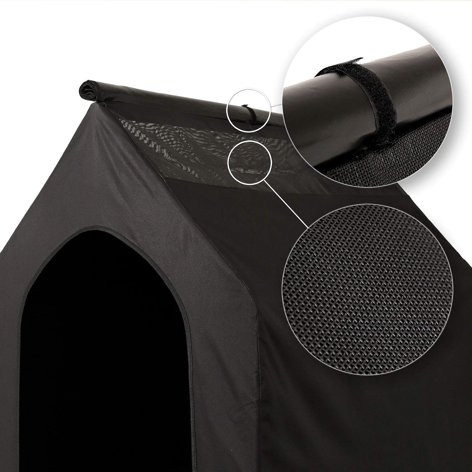 lionto Dog Bed Raised Bed Dog Bed Roof Black (S) 90 x 65 x 85 cm, 90 x 85 x 65 cm (L x W x H) - Image 5