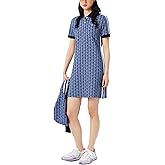 Lacoste Womens Slim Fit Monogram Jacquard Polo Dress