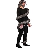 Adult Slithering Snake Costume Funny Animal Outfit with Coiled Python Design for Halloween Cosplay and Parties