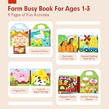 Hahaland Montessori Busy Book 15-in-1 Sensory Board for Toddlers 1+ Year view 2