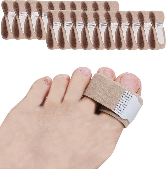 Amazon 20 Pieces Broken Toe Wraps Cushioned Bandages Hammer Toe Separator Splints Toe 