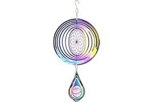UOUDIO Stainless Steel Wind Spinner- 3D Indoor Outdoor Garden Decoration Crafts Ornaments (Dreamcatcher)