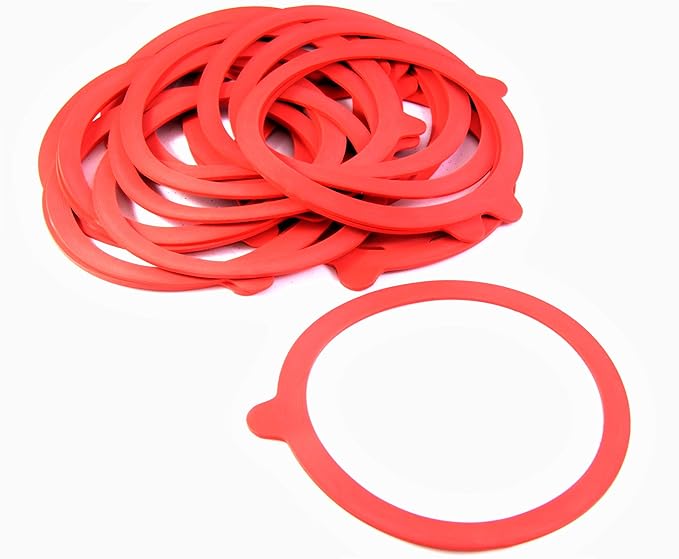 JAR RUBBER SEAL RINGS 110/93mm (20pcs) RED Jar Replacement Seals for
