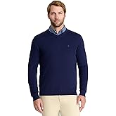 Izod Mens Premium Essentials Solid V-Neck Sweater