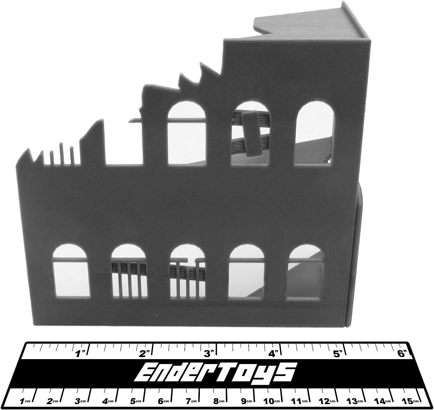 EnderToys Ruined Building, Terrain Scenery for Tabletop 28mm Miniatures Wargame, 3D Printed and Paintable - Image 3