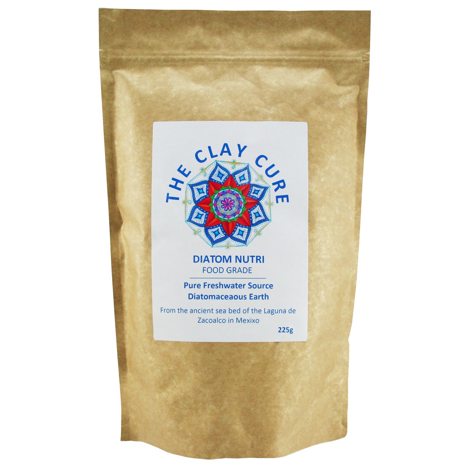 Premium Diatomaceous Earth - Superior Food Grade UK by THE CLAY CURE 225g - Full - Pure Fresh Water Sourced DE Powder Food Grade! Multiple Uses for Health, Pets, Pest Control Etc