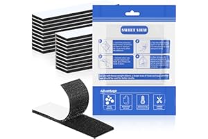 SWEET VIEW 20 Set Hook and Loop Strips with Adhesive, 1"x4" Heavy Duty Adhesive - Industrial Double Sided Hook and Loop Tape
