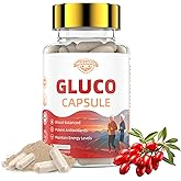 Gluco Blood Balance Capsule - Natural Healthy Glucoplus Supplement Gluco Revive Capsules for Support Metabolism Antioxidants and Maintain Energy with Berberine Bitter Melon Cinnamon (60 Capsules)