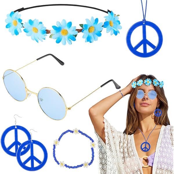 Smiffy’s Harmony Hippie Kostüm – Top, Flares & Weste, Größe S (88-90 Cm Brust)