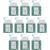 SCHMETZ Microtex Sharp Sewing Machine Needles - Quilting &amp; Topstitching Supplies, Size 80/12, 5-Needle Card, Pack of 10
